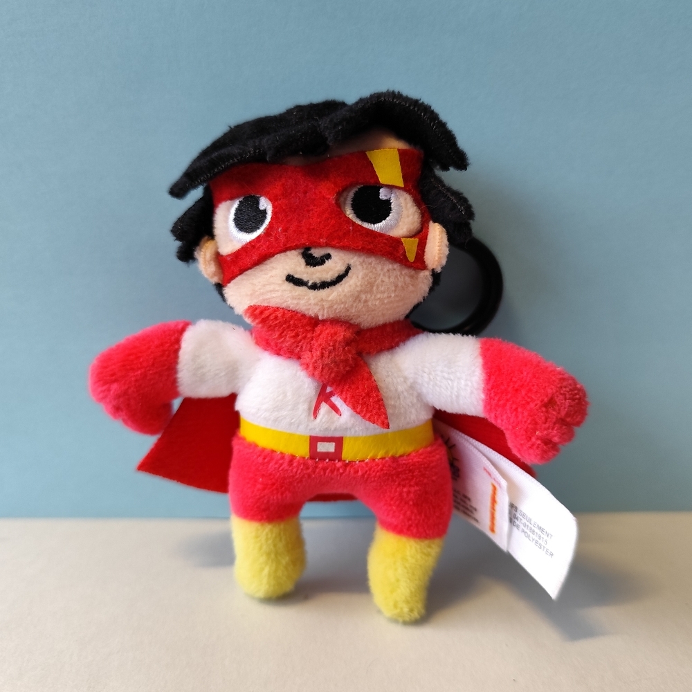 Ryan's World 4 Inch Clip On Plush Ryan Stuffed Toy